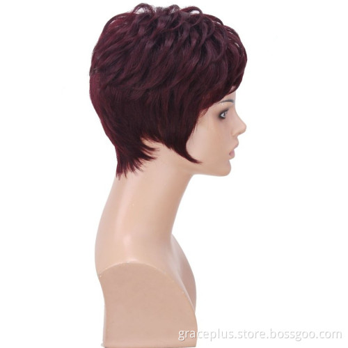 cheap wholesale china short lace front full lace wig brazilian human hair wig for black women